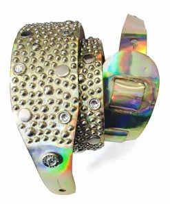 Leatherock OUTLET SHOP Gold Mirror Studded Guitar Strap