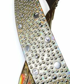 Leatherock OUTLET SHOP Gold Mirror Studded Guitar Strap