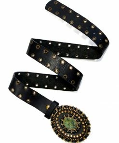 Leatherock Statement Buckle Eyelet Belt