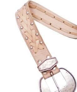 Leatherock Studded Belt With Lacing